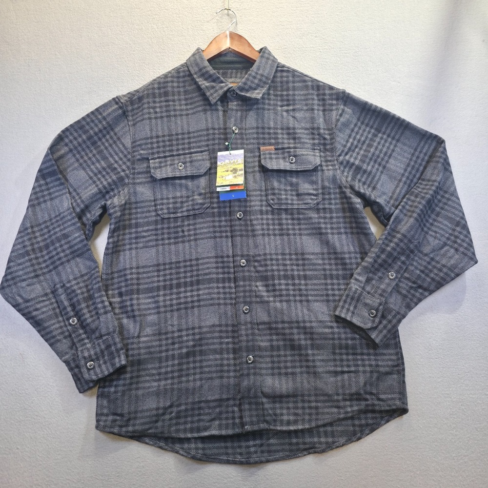 Orvis Men's Gray Heavyweight Flannel / Shacket Classic Collection Size Large NWT